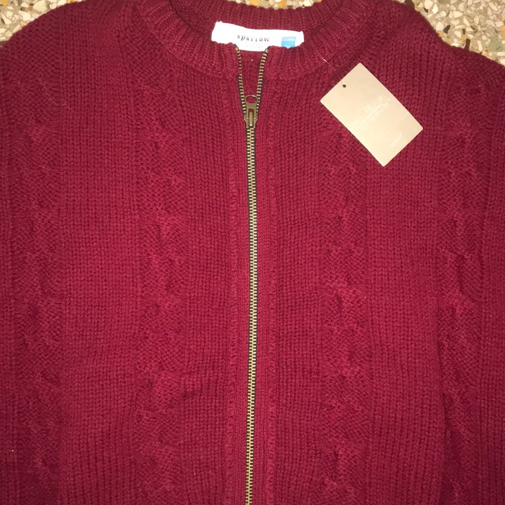 Anthropologie Sparrow Zip Front Cardigan NWT - Picture 2 of 4